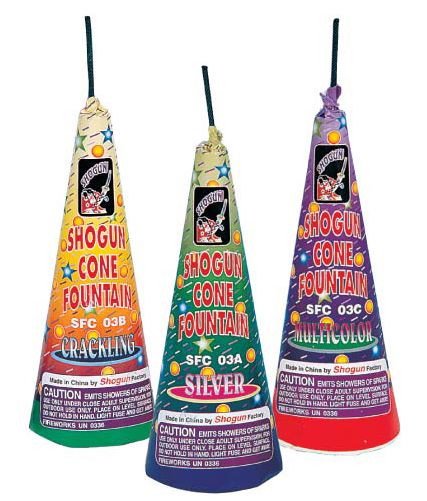 SHOGUN CONE FOUNTAIN NO. 3 ASST.